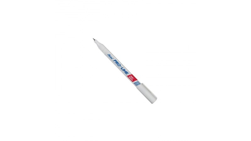 Marker permanent cu vopsea albă PRO-LINE Micro